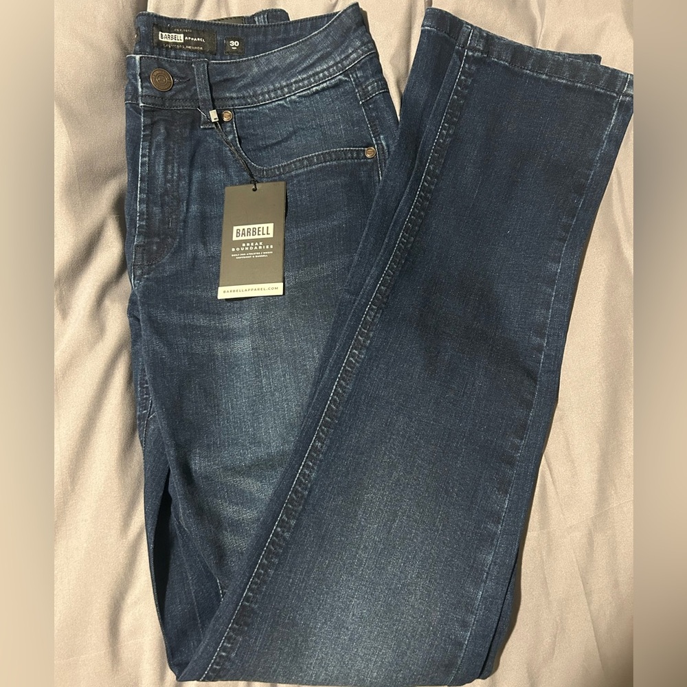 Barbell Apparel Men's Indigo Straight Jeans